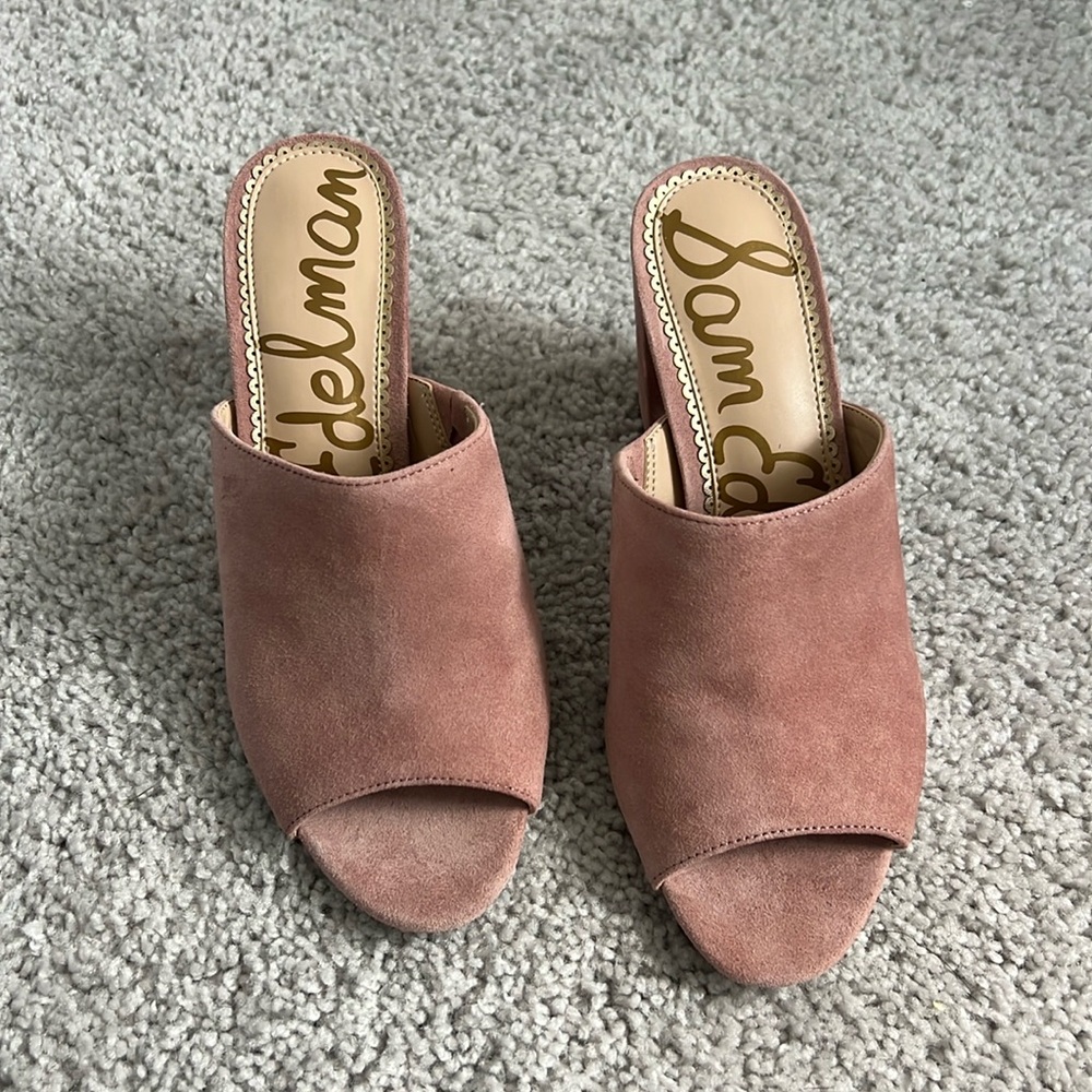 Sam Edelman Chunky Heel Slide Sandal in pink size 7.5